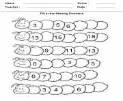 fill in the numbers kindergarten worksheets
